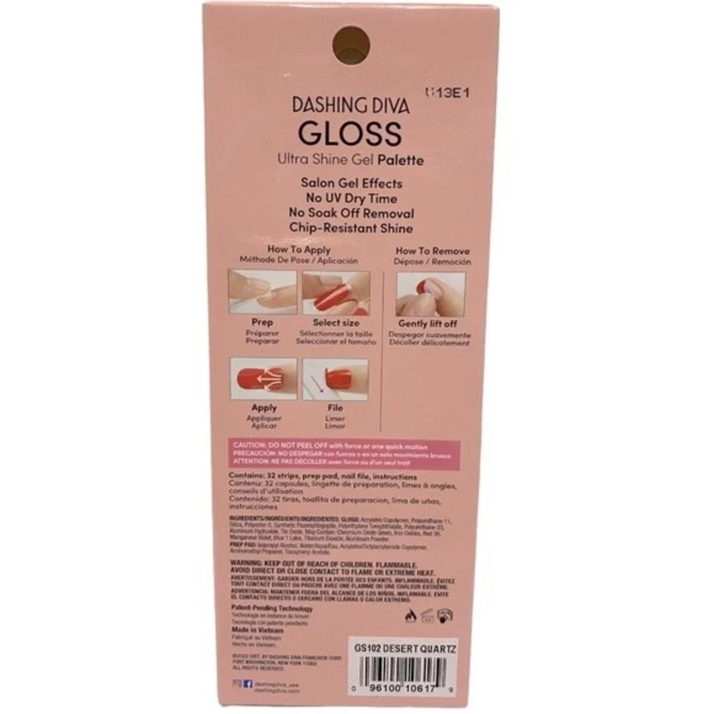 Dashing Diva Gloss Ultra Shine Gel Nail Strips-Desert Quartz